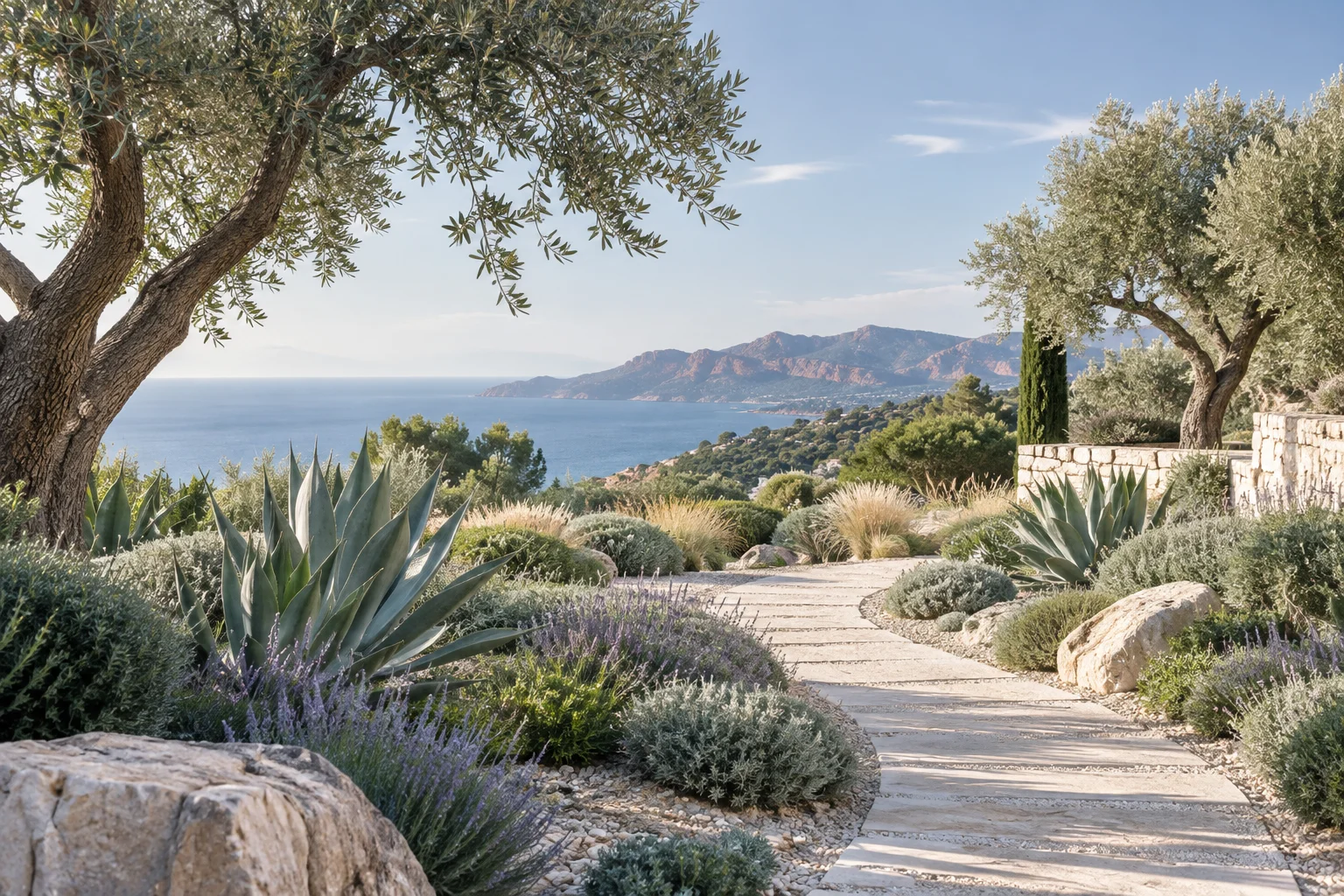 Illustration d’ambiance : végétal & minéral en Provence